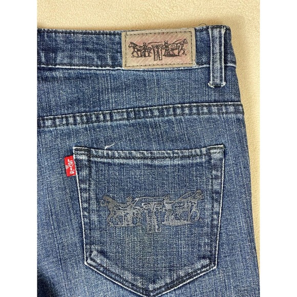 Levi's Red Tab Jeans Adult 31 Blue Straight Leg Low Rise Logo Womens - Picture 9 of 11